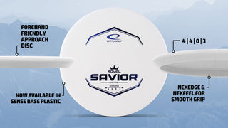Latitude 64 Disc Golf Royal Sense Savior Midrange 4/4/0/3 Orange/Black 175 grams