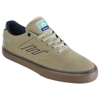 Emerica Skateboard Shoes The Low Vulc Tan/Blue/Green