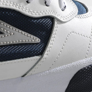 Lakai Skateboard Shoes Cambridge White Leather Reflective Navy