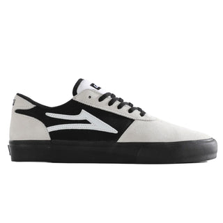 Lakai Skateboard Shoes Manchester White Suede Black Black