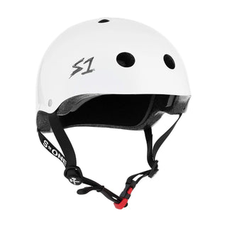 S-One Skateboard Helmet Mini Lifer White Gloss XL + 2 Sizing Liners