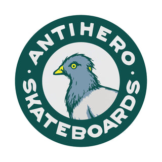 Anti Hero Skateboard Sticker Pigeon Round Green 2.5" 5-Pack
