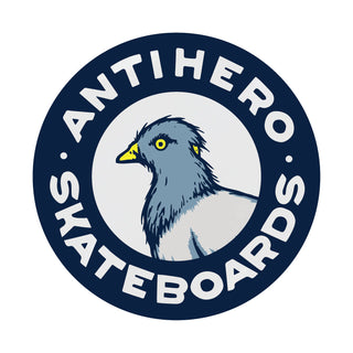 Anti Hero Skateboard Sticker Pigeon Round Navy Blue 2.5"