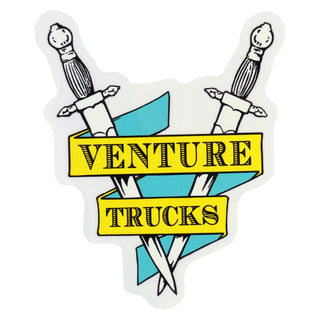Venture Trucks Skateboard Sticker Crest Teal 5" x 6"