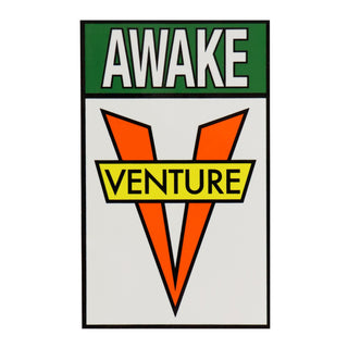 Venture Trucks Skateboard Sticker OG Awake Green/Off White 3" x 5"