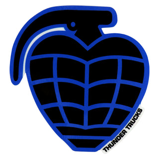 Thunder Trucks Skateboard Sticker Die Cut Grenade Black/Blue 4"