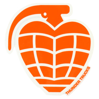 Thunder Trucks Skateboard Sticker Die Cut Grenade Orange/White 4"