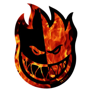 Spitfire Wheels Skateboard Sticker Two Tone Flame Bighead Black/Orange 4.5" x 6" 5-Pack