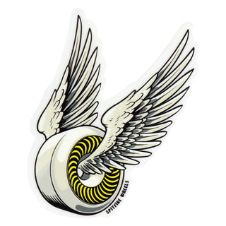 Spitfire Wheels Skateboard Sticker OG Classic Yellow 2" x 4"