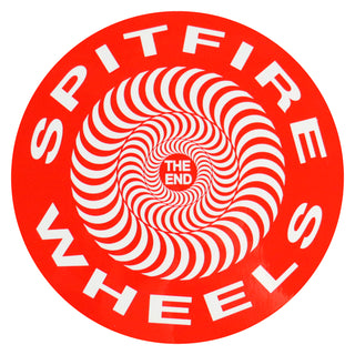 Spitfire Wheels Sticker Classic Small Red/White 2.5"