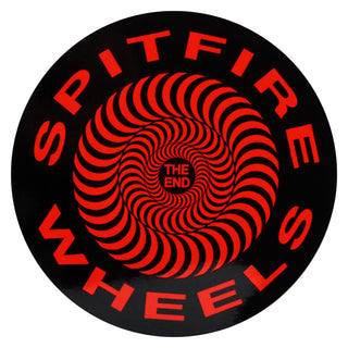 Spitfire Wheels Sticker Classic Small Black/Red 2.5"