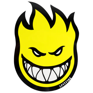 Spitfire Wheels Skateboard Sticker Bighead Fireball Large Yellow 8" x 11"