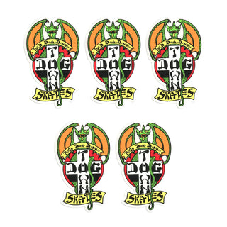 Dogtown Skateboards Sticker Pack Red Dog 5-Pack 4" - 5 Stickers