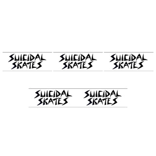 Dogtown Skateboards Sticker Pack Suicidal Skates Logo 5-Pack White 6.5" - 5 Stickers