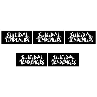 Dogtown Skateboards Sticker Pack Suicidal Tendencies Logo 5-Pack Black 6.5" - 5 Stickers