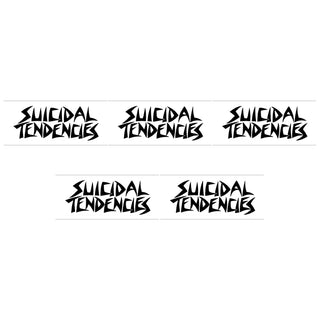 Dogtown Skateboards Sticker Pack Suicidal Tendencies Logo 5-Pack White 6.5" - 5 Stickers