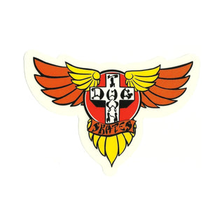 Dogtown Skateboards Sticker Wings Orange 5"
