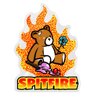 Spitfire Wheels Skateboard Sticker Lil Beatdowns Yellow 5" x 3.75"