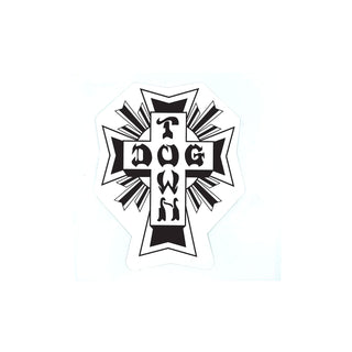 Dogtown Skateboards Sticker 80s Cross Black/White Large 11"