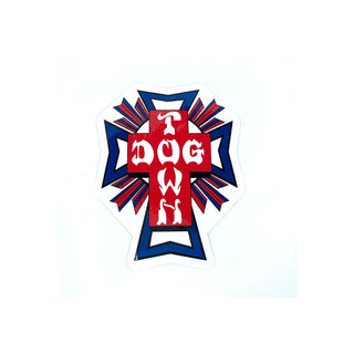 Dogtown Skateboards Sticker 80s Cross USA Colorway Large 11"