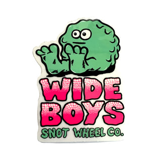 Snot Wheel Co. Skateboard Sticker Wide Boys Booger Logo 2.25" x 3.125" Pink