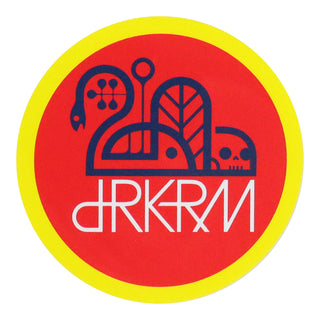 Darkroom Skateboard Sticker OG Logo 3" Yellow/Red