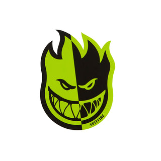 Spitfire Skateboard Wheels Sticker 2 Tone Bighead Fill Green/Black 4.5" x 6"