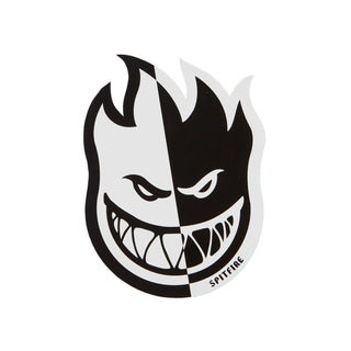 Spitfire Skateboard Wheels Sticker 2 Tone Bighead Fill White/Black 4.5" x 6"