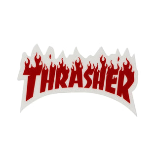 Thrasher Skateboard Magazine Sticker Flame Logo Small Red 2" x 3.25"