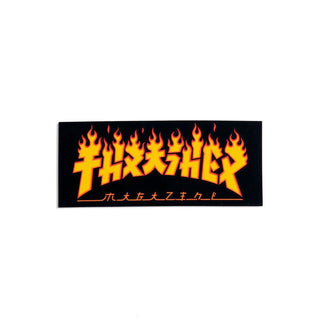Thrasher Skateboard Magazine Sticker Godzilla Flame Black 3.5" x 1.5"