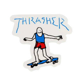 Thrasher Skateboard Magazine Sticker Gonz Blue/Red 3.7" x 4"