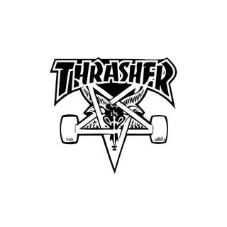 Thrasher Skateboard Magazine Sticker Sk8 Goat Black 3.5" x 4"