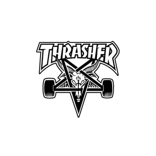 Thrasher Skateboard Magazine Sticker Sk8 Goat White 3.5" x 4"