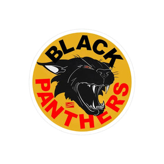 Shortys Skateboard Sticker Black Panthers Circle 4" x 4"