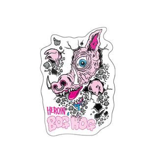 Heroin Skateboards Sticker Swampys Bog Hog 4" x 5"