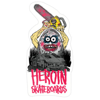 Heroin Skateboards Sticker Wilson Teggxas 3" x 6.5"