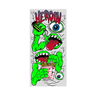 Heroin Skateboards Sticker Swampy Mutate or Die 2.75" x 5.5"