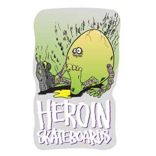 Heroin Skateboards Sticker Rotten Wide Boy 3" x 6"