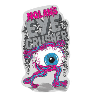Heroin Skateboards Sticker Nolans Eye Crusher 3.5" x 6"