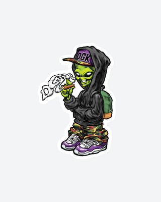 DGK Skateboards Sticker Martian 2" x 4"