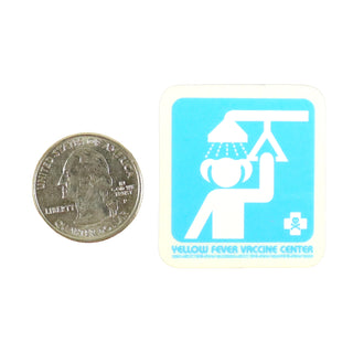 Hook Ups Skateboards Sticker - Mini Size - Yellow Fever Vaccine Center 1.5" x 1.5"