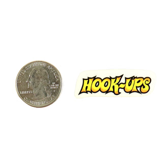Hook Ups Skateboards Sticker - Mini Size - Logo Classic 1.75" x .625"