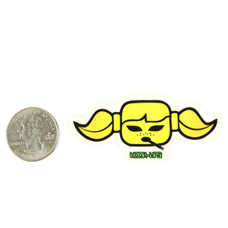 Hook Ups Skateboards Sticker - Mini Size - Freckle Smoking 2.6" x 1.25"