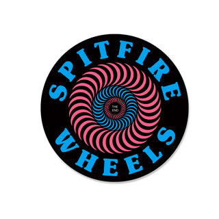 Spitfire Skateboard Sticker OG Classic Fill Black/Blue/Pink 3"