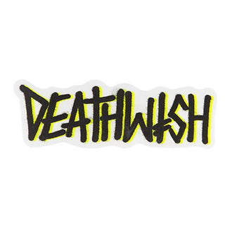 Deathwish Sticker Graffiti Logo Black/Yellow 6.5"x2.5"