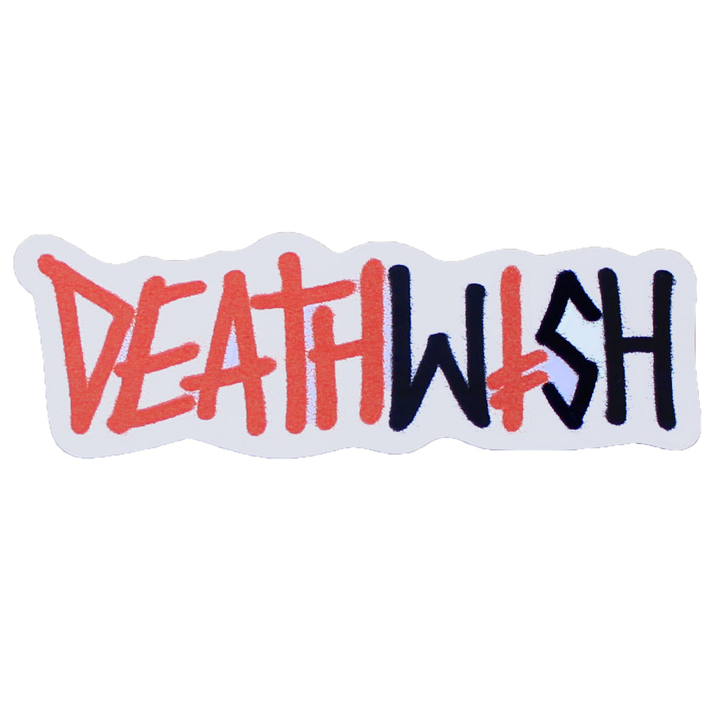 Deathwish Sticker Graffiti Logo Red/Black 6.5