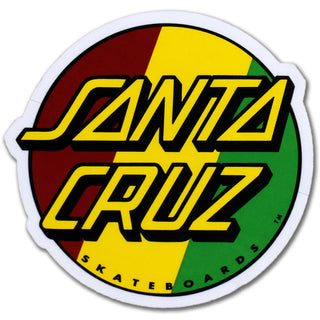Santa Cruz Skateboard Rasta Dot Logo 3" Sticker