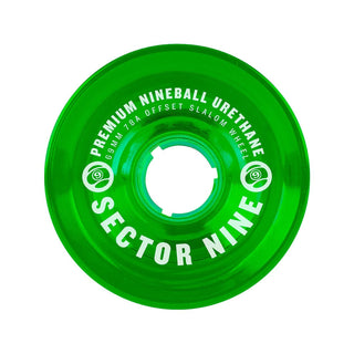Sector 9 Longboard Offset Slalom Wheels Nineballs Green 69mm 78A