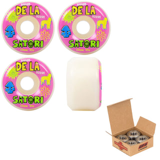 Satori Skateboard Wheels 53mm De La V2 Conical 101A with Independent Bearings
