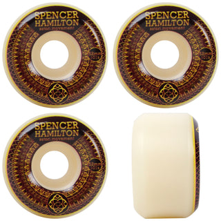 Satori Skateboard Wheels 52mm Spencer Hamilton Gold Mandala Conical 101A